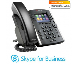 Polycom VVX 410 Skype for Business Microsoft Lync 12 line VoIP / IP Desktop Phone (2200-46162-019)