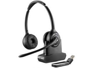 Plantronics W420 Savi Office Binaural Wireless HS w USB Dongle connection - Optimised for Skype / Unified Communication